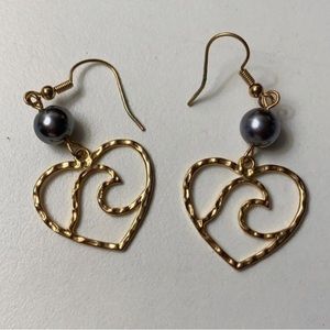 Fake Tahitian Pearl Earrings